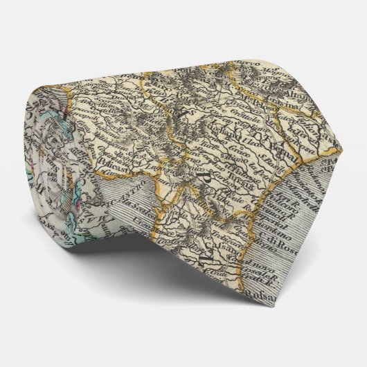 Vintage Karte von Italien (1799) Krawatte (Gerollt)