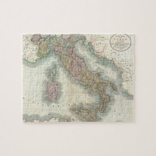 Vintage Karte von Italien (1799) Puzzle