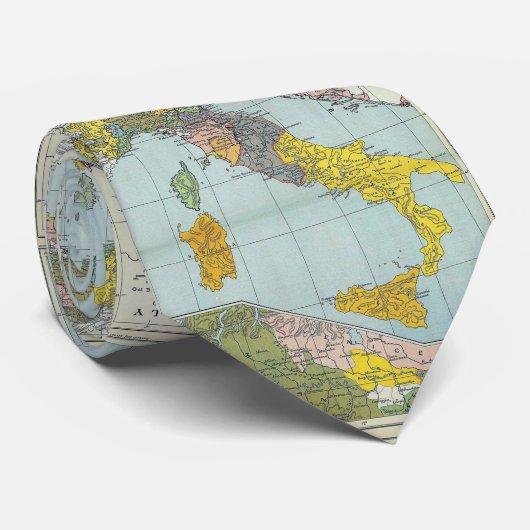 Vintage Karte von Italien (1912) Krawatte (Gerollt)