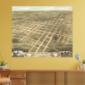 Vintage Karte von Jackson Tennessee (1870) Leinwanddruck (Insitu (Wohnzimmer))