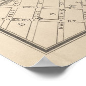 Vintage Karte von Jacksonville FL (1878) Poster (Ecke)