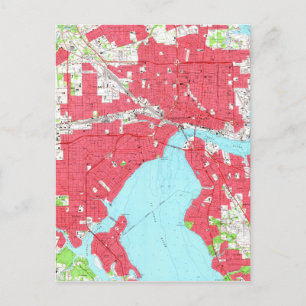 Vintage Karte von Jacksonville Florida (1964) 2