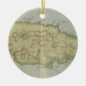 Vintage Karte von Jamaika (1780) Keramik Ornament (Vorne)