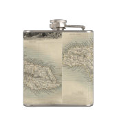 Vintage Karte von Jamaika (1851) Flachmann (Rückseite)