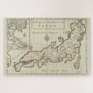 Vintage-Karte von Japan (1684) Puzzle