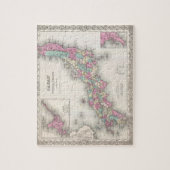 Vintage Karte von Japan (1855) Puzzle (Vertikal)