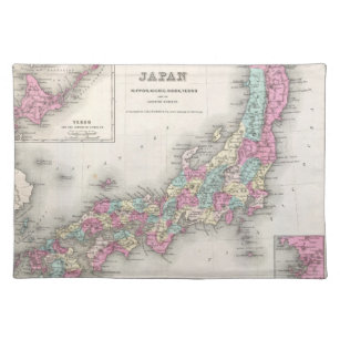 Vintage Karte von Japan (1855) Tischset