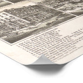 Vintage Karte von Jersey City NJ (1883) Poster (Ecke)