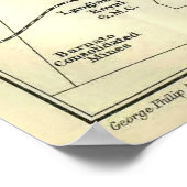 Vintage Karte von Johannesburg, Südafrika (1913) Poster (Ecke)