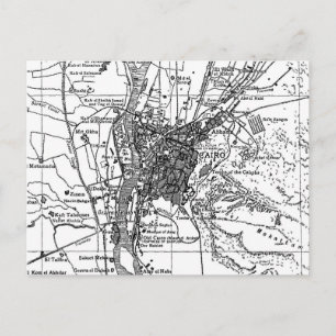 Vintage Karte von Kairo Ägypten (1911)