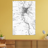 Vintage Karte von Kairo Ägypten (1911) Leinwanddruck (Insitu (Wohnzimmer))