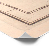 Vintage Karte von Kalifornien (1657) Poster (Ecke)