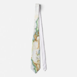 Vintage-Karte von Kalifornien (1854) Krawatte