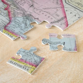 Vintage Karte von Kalifornien (1860) Puzzle (Seite)