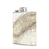 Vintage Karte von Kalifornien (1878) Flachmann (Links)