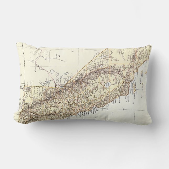 Vintage Karte von Kalifornien (1878) Lendenkissen (Vorderseite)