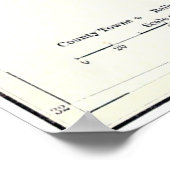 Vintage Karte von Kalifornien (1878) Poster (Ecke)