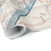 Vintage Karte von Kalifornien (1921) Geschenkpapier (Rolleneckpunkt)