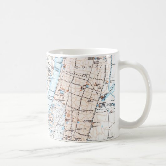 Vintage Karte von Kalkutta Indien (1914) Kaffeetasse (Rechts)