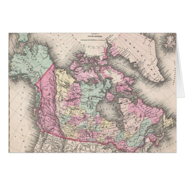 Vintage Karte von Kanada (1857) (Vorderseite (Horizontal))