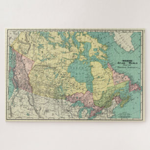 Vintage-Karte von Kanada (1897) Puzzle