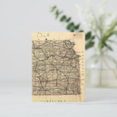 Vintage Karte von Kansas (1884) (Stehend Vorderseite)