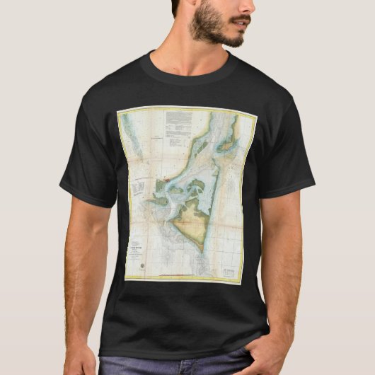 Vintage Karte von Kap-Furcht (1857) T-Shirt (Vorderseite)