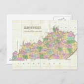 Vintage Karte von Kentucky (1827) (Vorne/Hinten)