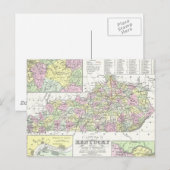 Vintage Karte von Kentucky (1850) (Vorne/Hinten)