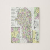 Vintage Karte von Kentucky (1850) Puzzle (Vertikal)