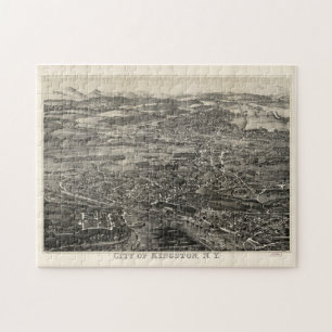 Vintage Karte von Kingston NY (1875) Puzzle