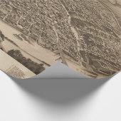 Vintage Karte von Knoxville (1886) Geschenkpapier (Ecke)