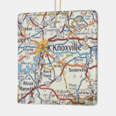 Vintage Karte von Knoxville Keramikornament (Links)