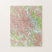 Vintage Karte von Knoxville Tennessee (1966) Puzzle (Vertikal)