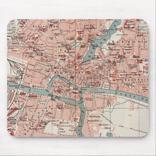 Vintage Karte von Königsberg Deutschland (1905) Mousepad