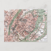 Vintage Karte von Kopenhagen, Dänemark (1888) (Vorderseite)