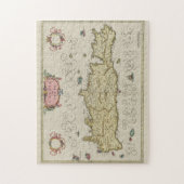 Vintage Karte von Kreta Griechenland (1665) Puzzle (Vertikal)