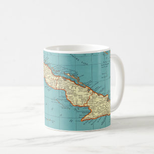 Vintage-Karte von Kuba  Kaffeetasse