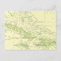 Vintage Karte von Kuba, Karibik und Bahamas