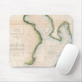 Vintage Karte von Küstentampa bay (1855) Mousepad (Mit Mouse)