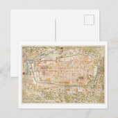 Vintage Karte von Kyoto Postkarte (Vorne/Hinten)