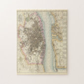 Vintage Karte von Liverpool England (1872) Puzzle (Vertikal)