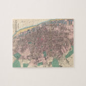 Vintage Karte von Liverpool England (1890) Puzzle (Horizontal)