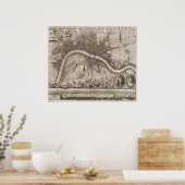 Vintage Karte von London (1693) Poster (Küche)