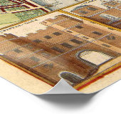 Vintage Karte von London (17. Jahrhundert) Poster (Ecke)