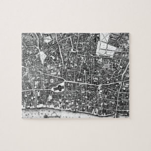 Vintage Karte von London England (1677) Puzzle