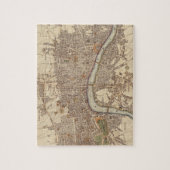 Vintage Karte von London England (1807) Puzzle (Vertikal)