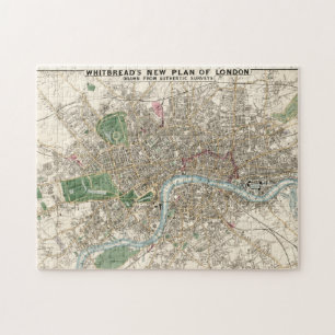 Vintage Karte von London England (1853) Puzzle
