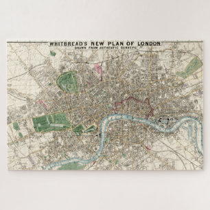 Vintage Karte von London England (1853) Puzzle
