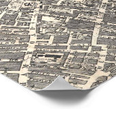 Vintage Karte von London England (1899) 2 Poster (Ecke)